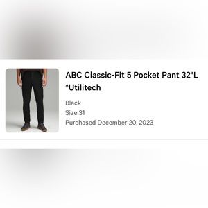 ABC Classic-Fit 5 Pocket Pant 32"L
*Utilitech
